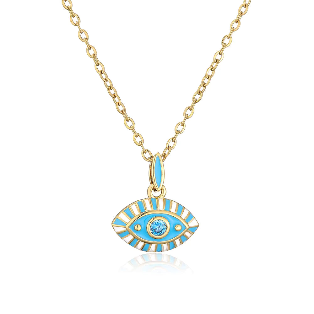 Stainless Steel Evil Eye Necklace