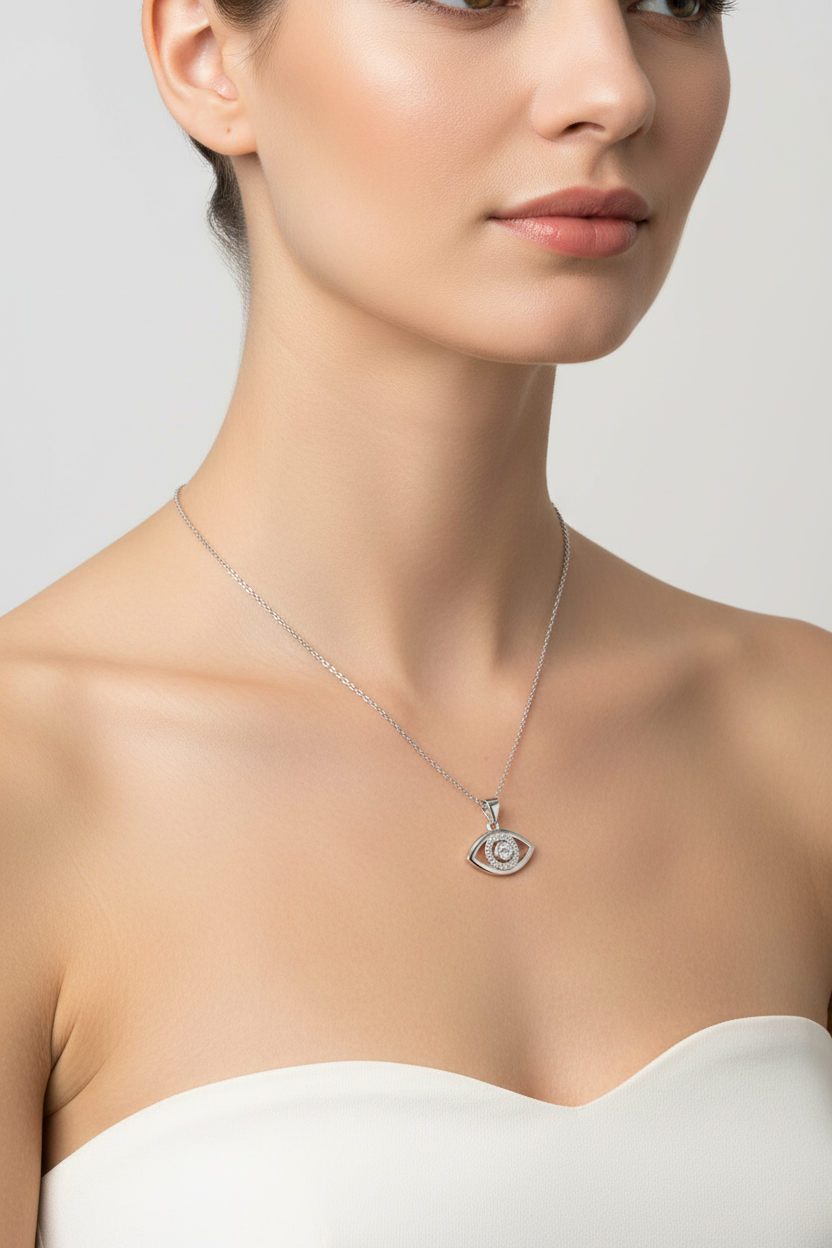 The Visionary Crystal Eye Pendant Necklace