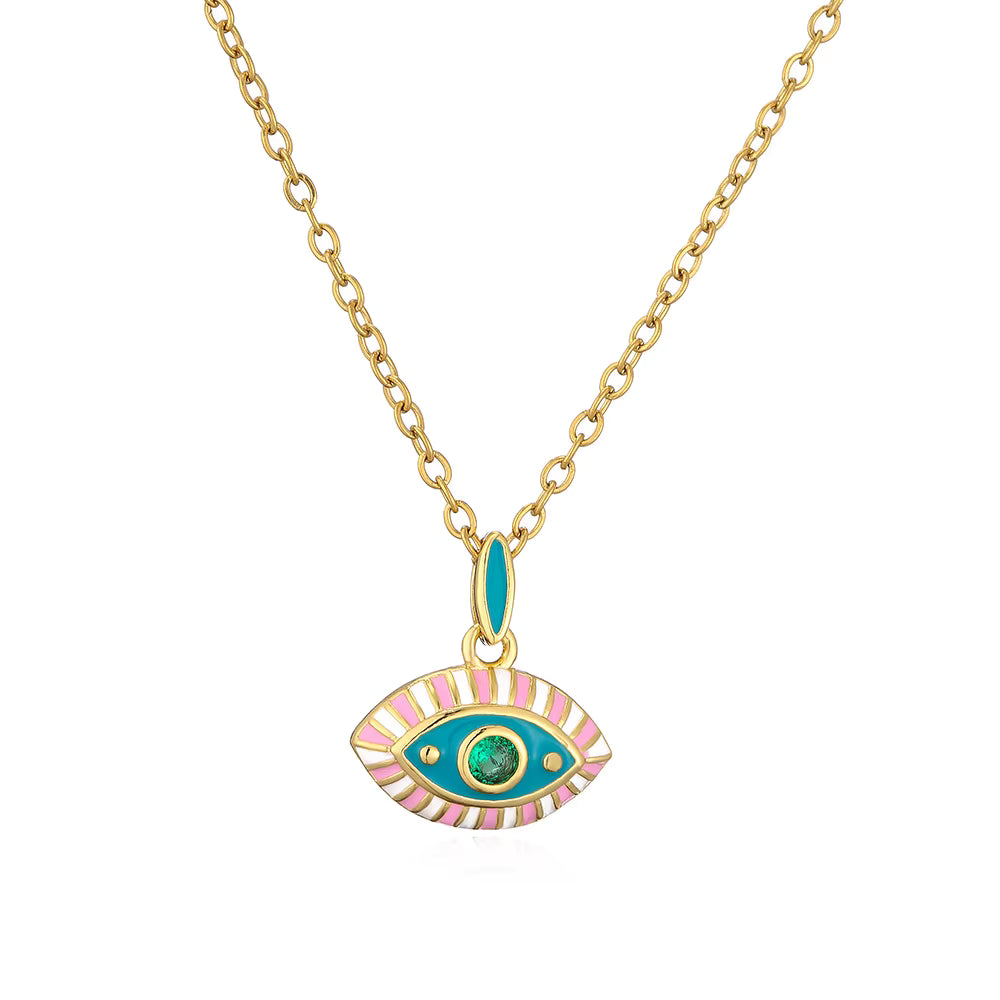 Stainless Steel Evil Eye Necklace