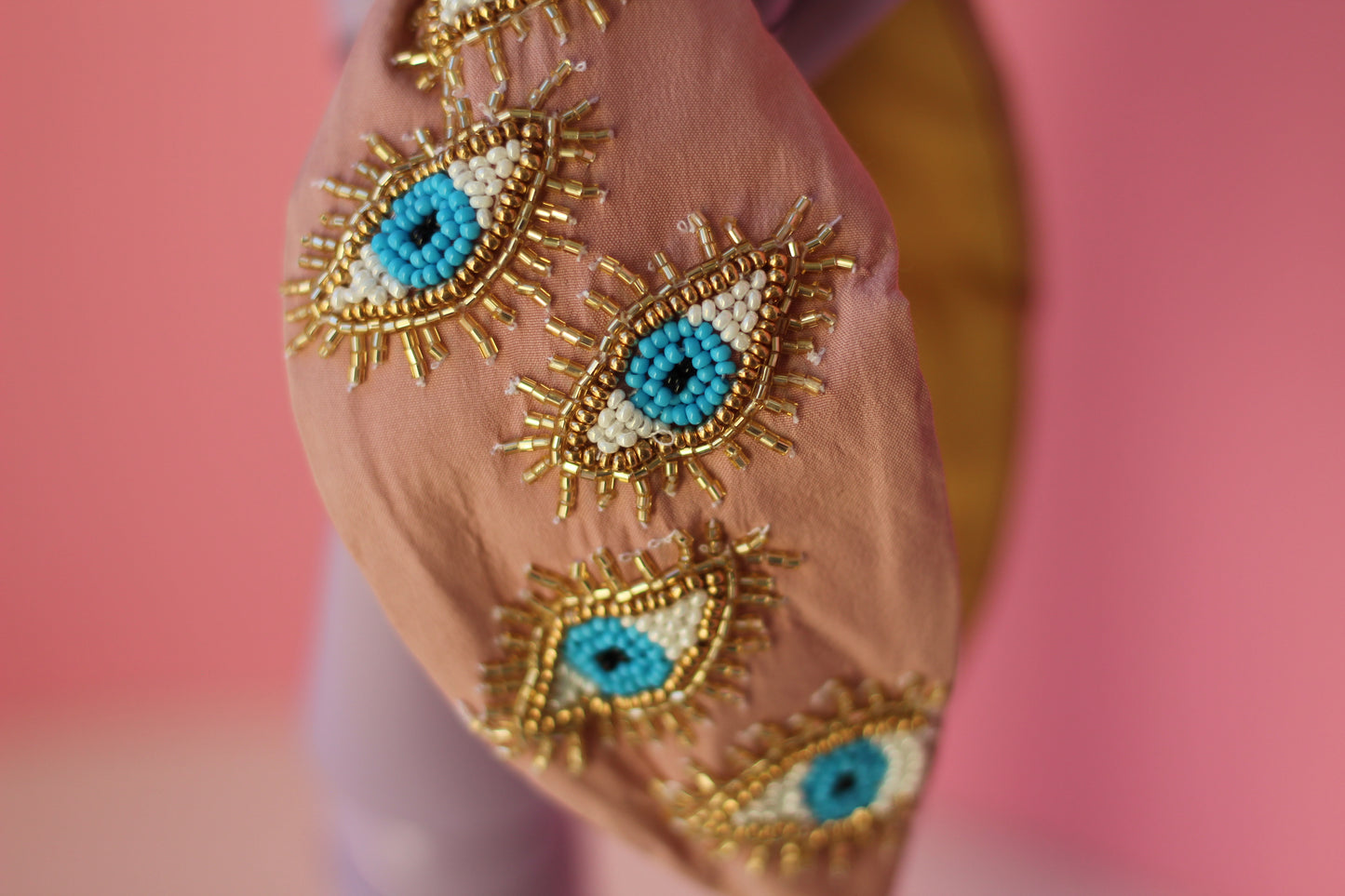 Golden Glance Beaded Headband