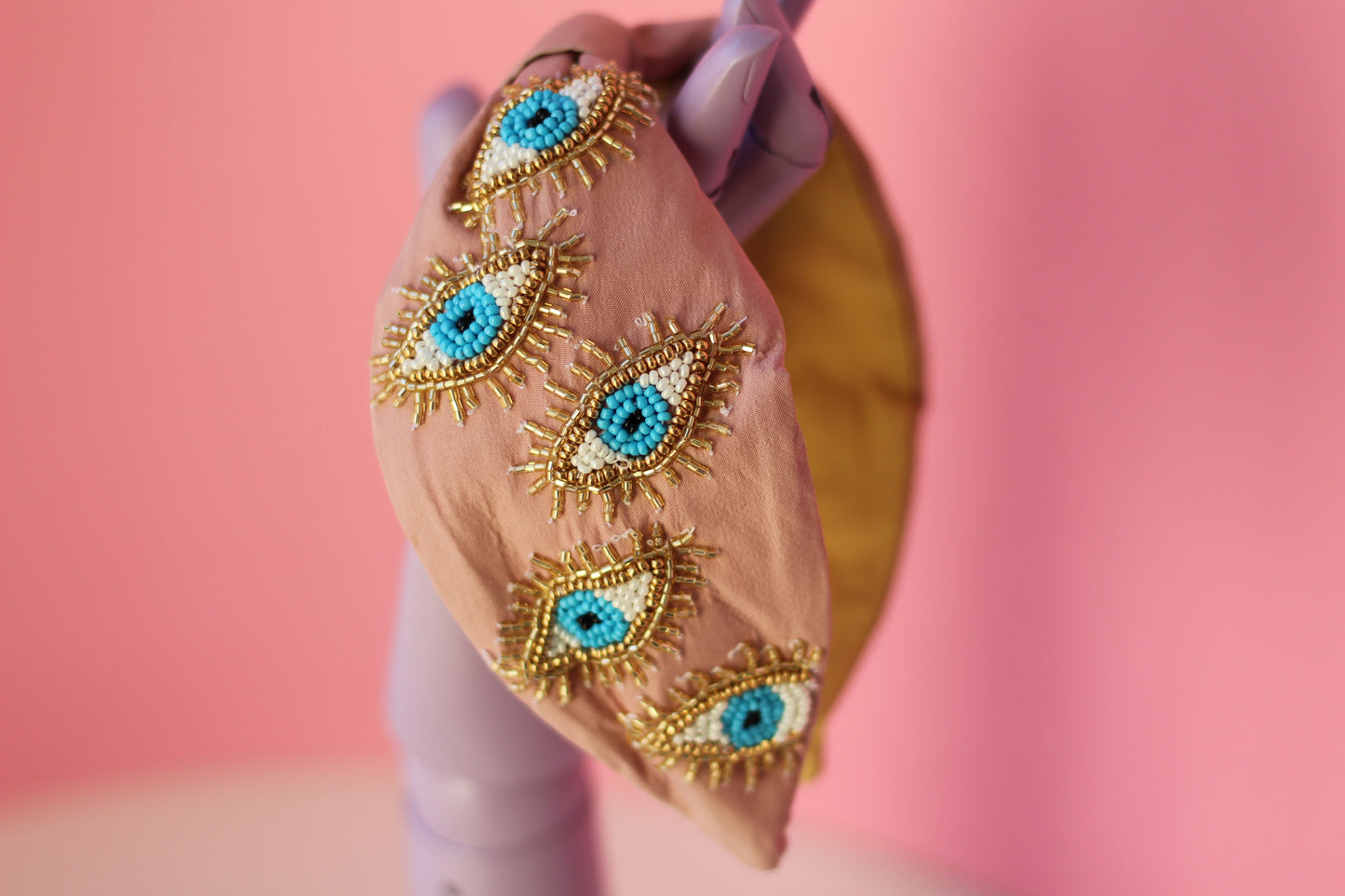 Golden Glance Beaded Headband