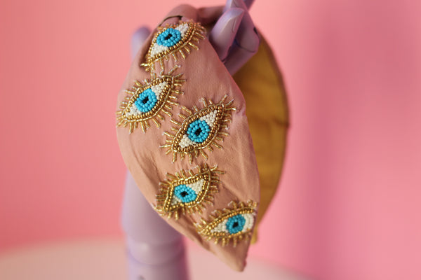 Golden Glance Beaded Headband