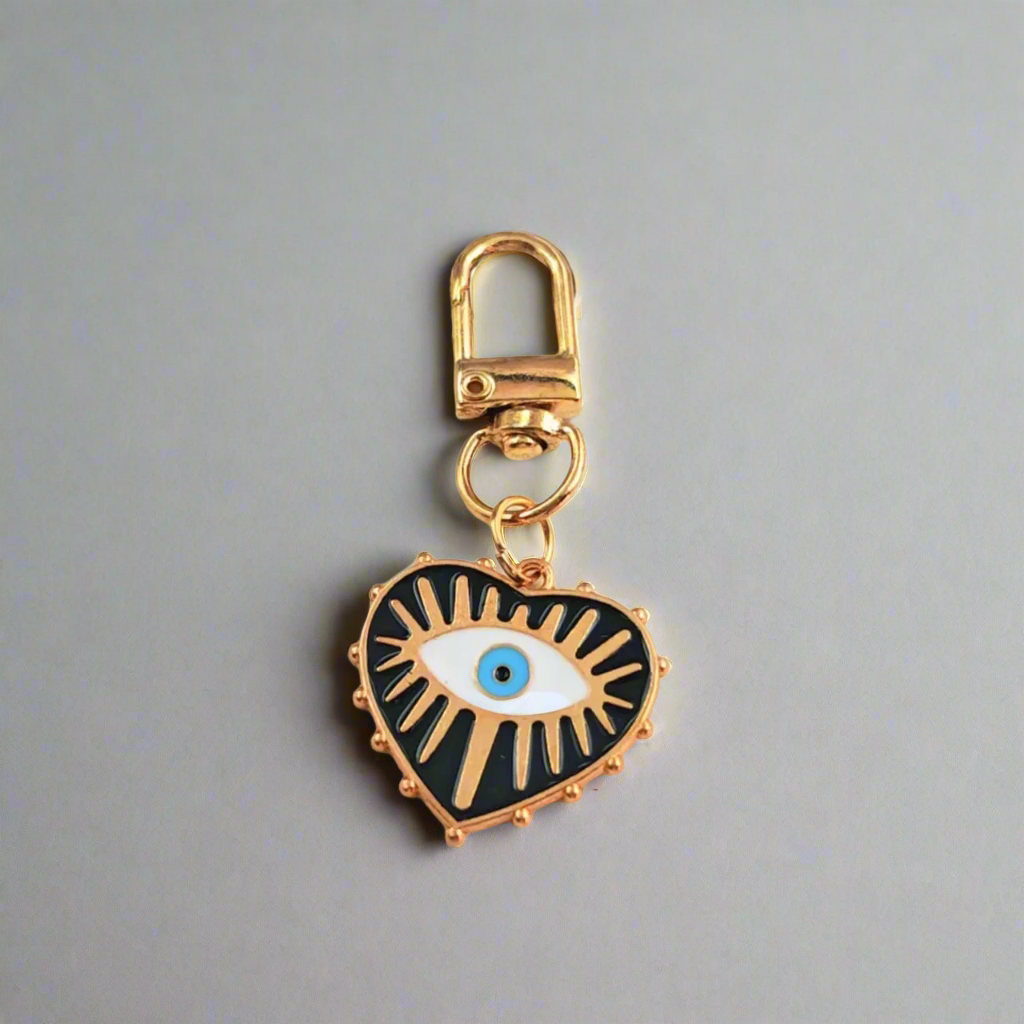 Heart Pop Evil Eye Keychain