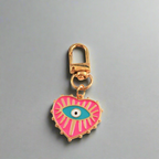 Heart Pop Evil Eye Keychain