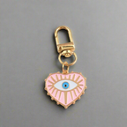 Heart Pop Evil Eye Keychain