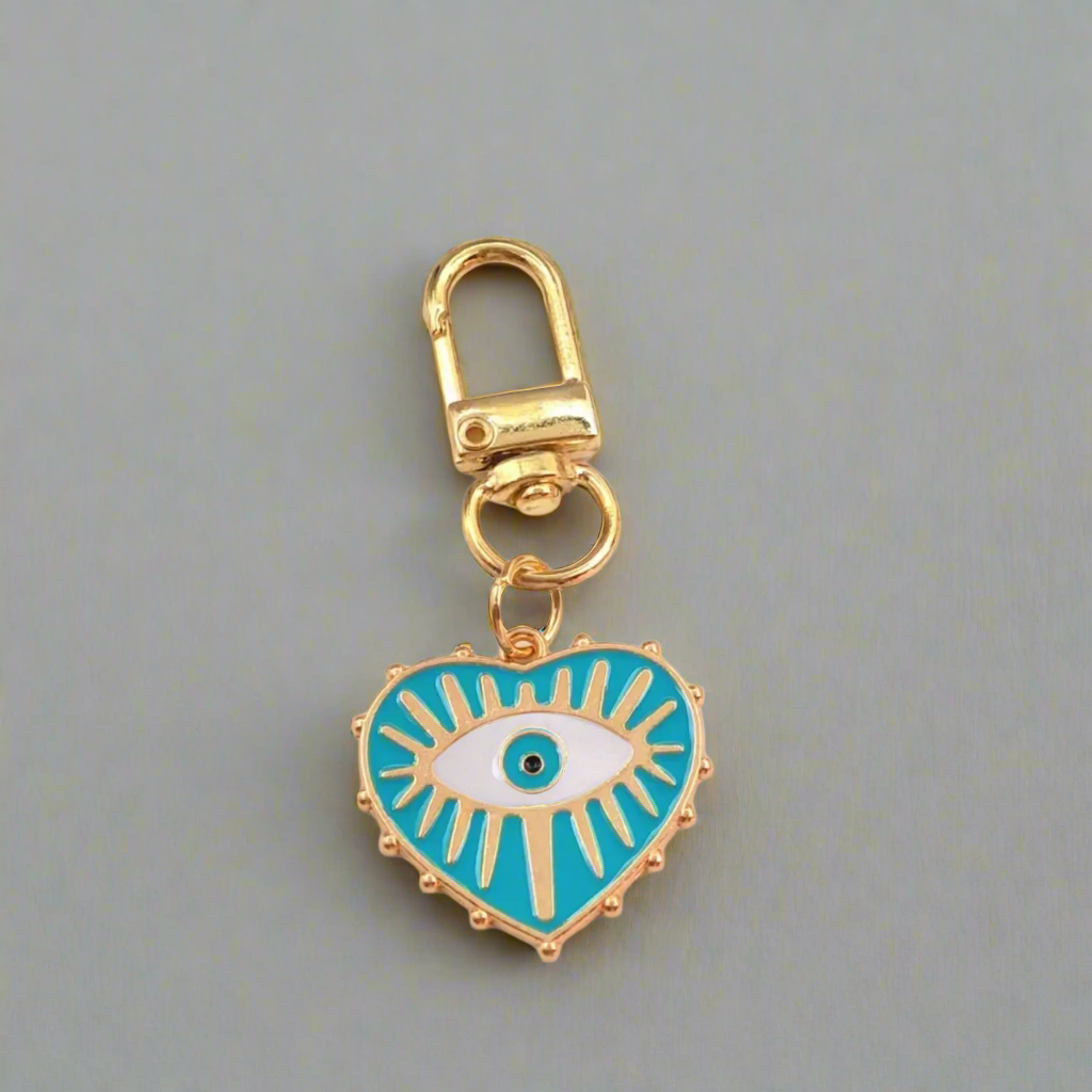 Heart Pop Evil Eye Keychain