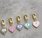 Heart Pop Evil Eye Keychain